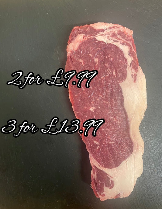 Sirloin Steaks 2 for £9.99 | 3 for £13.99